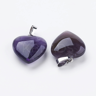 Natural Amethyst Pendants X-G-E434-03P-1