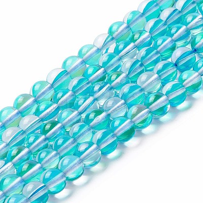 Synthetic Moonstone Beads Strands G-E573-02A-07-1