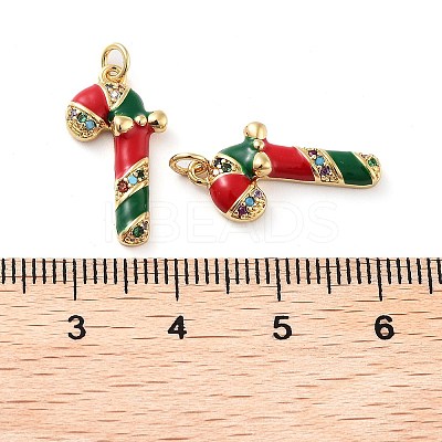 Christmas Theme Rack Plating Brass Pendants KK-M280-11H-G-1