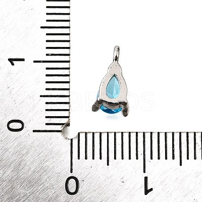 Brass Micro Pave Cubic Zirconia Pendants KK-D356-08E-P-1