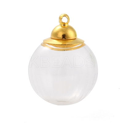 Glass Bottle Pendants GLAA-K056-08G-1