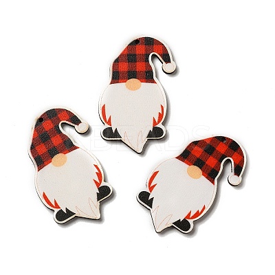 Christmas Single Face Printed Wood Big Pendants LS-WOOD-H102-01D-1