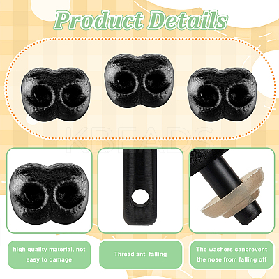 60Pcs Plastic Safety Noses DIY-GA0006-62C-1