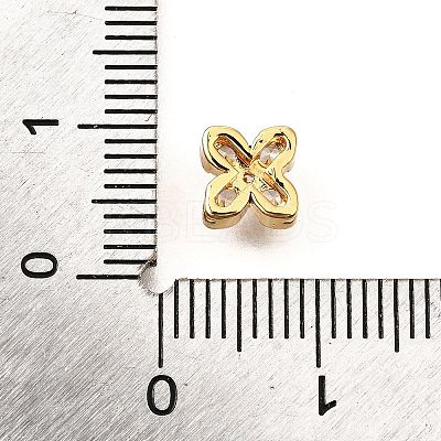 Brass Micro Pave Cubic Zirconia Beads KK-D356-03C-G-1