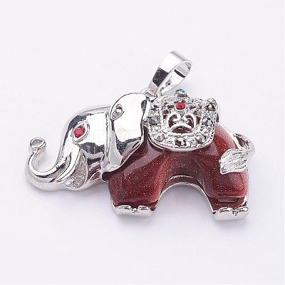 Natural & Synthetic Mixed Stone Pendants G-P268-M-1
