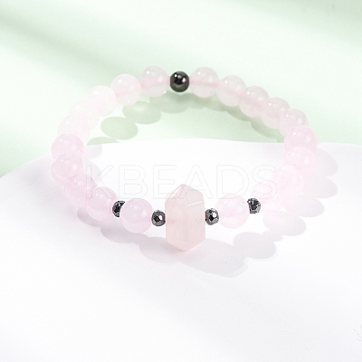 Natural Mixed Gemstone Beaded Stretch Bracelet for Women BJEW-A145-01-1