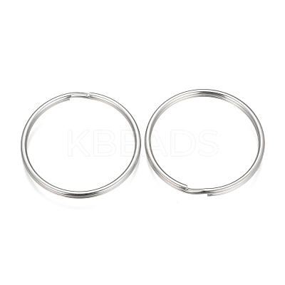 Tarnish Resistant 304 Stainless Steel Split Key Rings STAS-P178-50x2.3mm-P-1