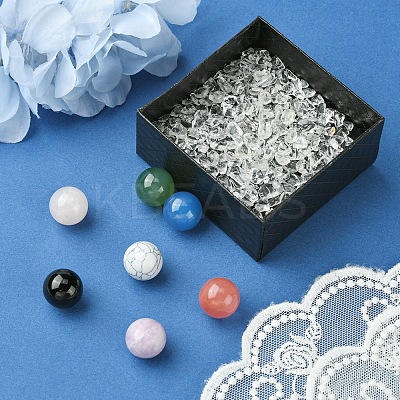 Natural & Synthetic Gemstone Healing Round Ornaments AJEW-FS0001-13A-1