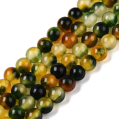 Dyed Natural White Jade Beads Strands G-T140-4mm-A14-1