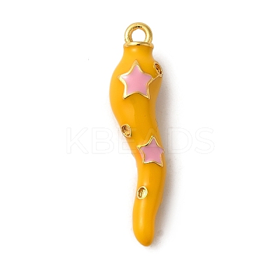 Rack Plating Brass Enamel Pendants KK-A229-29G-03-1