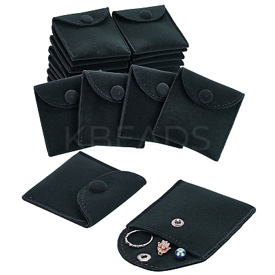 Velvet Jewelry Flap Pouches with Snap Button TP-WH0007-10B-1
