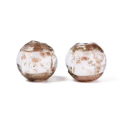 Handmade Gold Sand Lampwork Beads LAMP-N045-01B-1