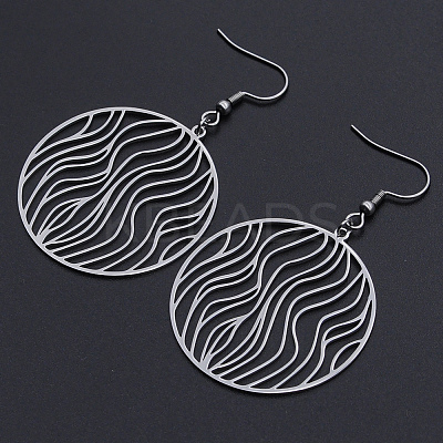 Tarnish Resistant 201 Stainless Steel Dangle Earrings LS-STAS-S105-JN604-1-1