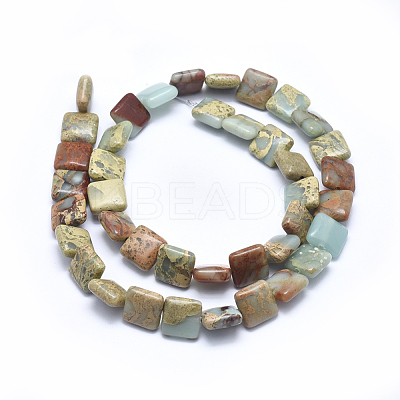 Natural Aqua Terra Jasper Beads Strands G-I213-07-10mm-1