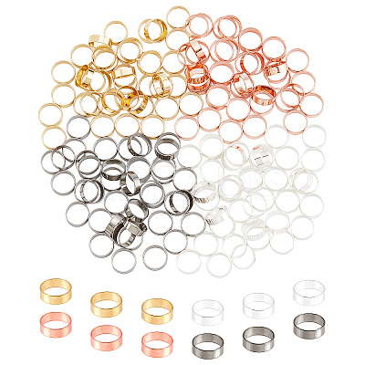 160Pcs 4 Colors 304 Stainless Steel Linking Rings STAS-UN0028-20-1