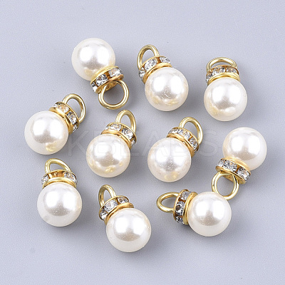 High Luster ABS Plastic Imitation Pearl Pendants RB-T011-01B-G-1