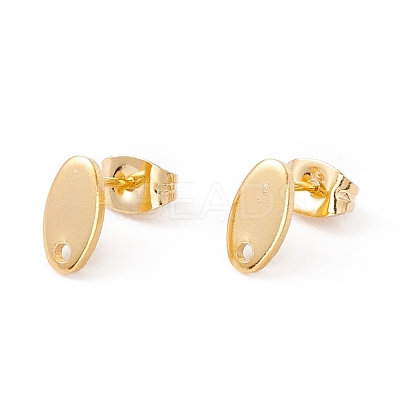 201 Stainless Steel Stud Earring Findings with Hole EJEW-A071-01C-G-1