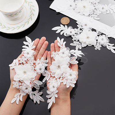 2 Sets Polyester Computerized Embroidery Cloth Iron on/Sew on Patches DIY-GF0005-87-1
