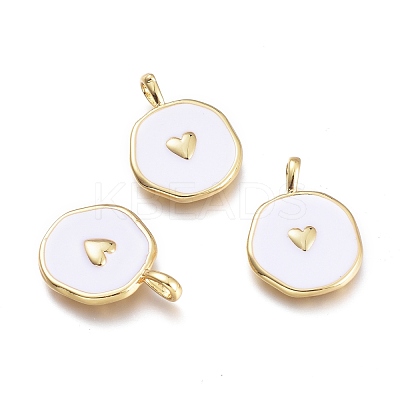 Brass Enamel Pendants X-KK-K248-04G-1