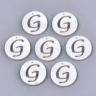 Natural Freshwater Shell Charms SHEL-S276-119G-1