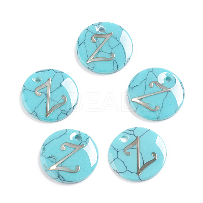 Synthetic Turquoise Charms G-L561-001Z-1