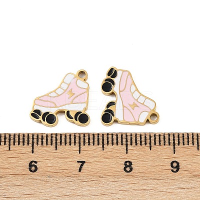 304 Stainless Steel Enamel Charms STAS-C137-06B-G-1