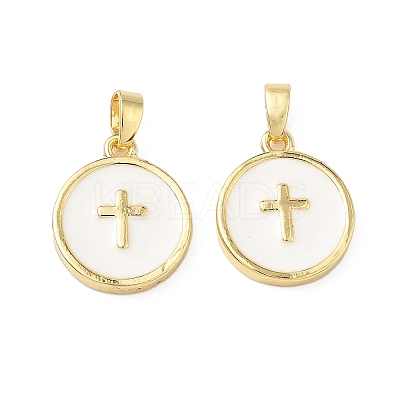 Brass Enamel Pendants KK-L256-14G-1