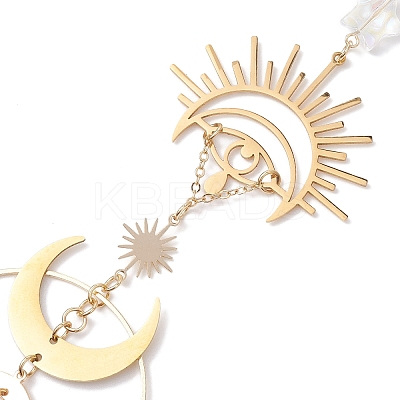 Brass Moon Eye Hanging Ornaments HJEW-TA00219-1