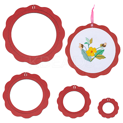 Plywood Embroidery Hoops DIY-WH0888-798B-1