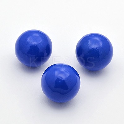 No Hole Spray Painted Brass Round Ball Beads Fit Cage Pendants LS-KKB-J002-15-1