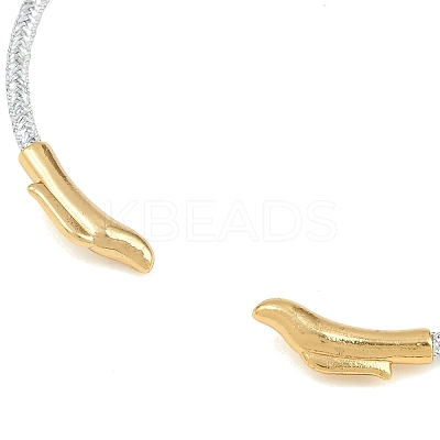 Braided Steel Wire Bangles Making KK-CBA6056-02C-G-1