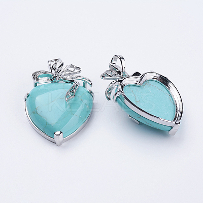 Natural & Synthetic Mixed Stone Pendants G-E433-B-P-1