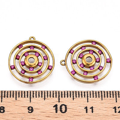 Brass Micro Pave Clear Cubic Zirconia Pendants ZIRC-Q021-009C-02-NF-1