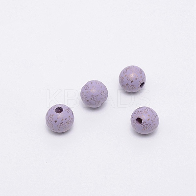 Printed Natural Wood Beads LS-WOOD-TAC0007-57E-1