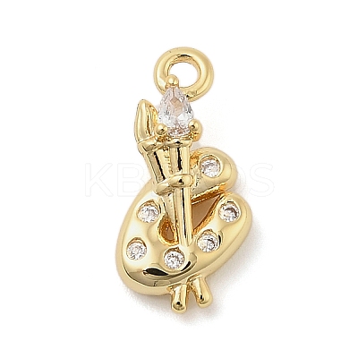 Brass Micro Pave Cubic Zirconia Pendants LS-KK-I380-19G-1