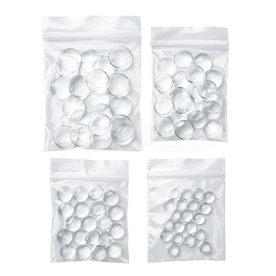80Pcs 4 Size Transparent Glass Cabochons GGLA-ZZ0001-03-1