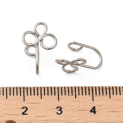 Non-Tarnish 316 Surgical Stainless Steel Clip on Nose Rings STAS-P336-09B-P-1