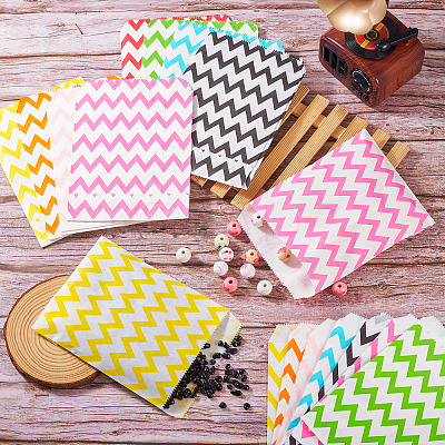 40Pcs 8 Colors Kraft Paper Bags CARB-TA0001-11-1