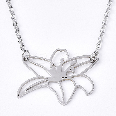 Non-Tarnish 201 Stainless Steel Pendant Necklaces LS-NJEW-T009-JN109-1-40-1