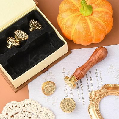 8Pcs 8 Style Pear Wood Handle AJEW-PH0001-78D-1