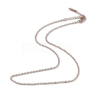 Ion Plating(IP) 304 Stainless Steel Cable Chain Necklace for Men Women NJEW-K245-025C-1
