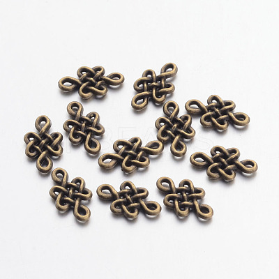 Tibetan Style Chinese Knot Alloy Links connectors X-TIBE-Q035-077AB-NR-1