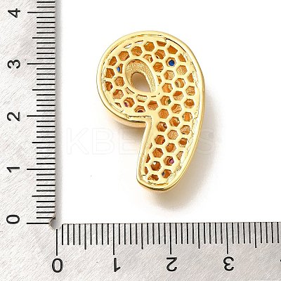 Brass Cubic Zirconia Pendants KK-M295-13G-P-1
