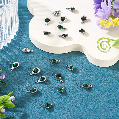 20Pcs Faceted Glass Charms RGLA-TADJ0001-01H-1