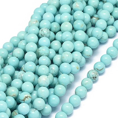 Natural Magnesite Beads Strands G-F604-04-6mm-1