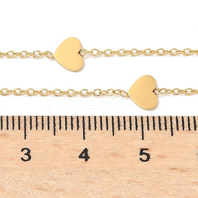 304 Stainless Steel Heart Lariat Y Necklaces for Women NJEW-C082-01G-1