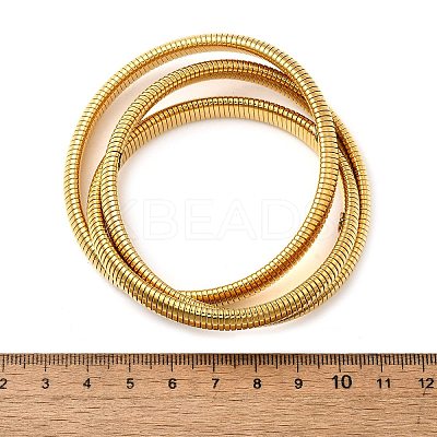 304 Stainless Steel Stretch Bracelets BJEW-A031-01A-G-1