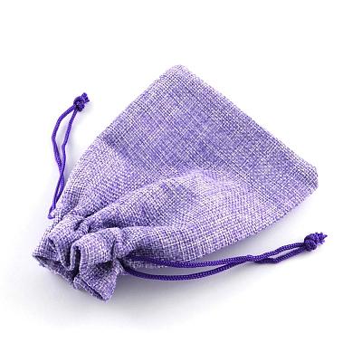 Burlap Packing Pouches Drawstring Bags ABAG-Q050-10x14-03-1