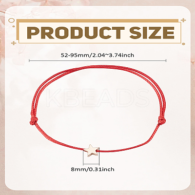 1Pc Adjustable Waxed Cord Bracelets BJEW-LP0002-41C-1