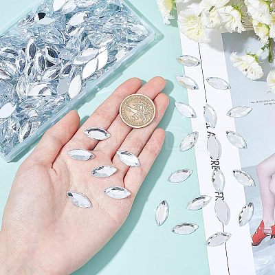 300Pcs Imitation Taiwan Acrylic Rhinestone Cabochons GACR-FG0001-12A-1